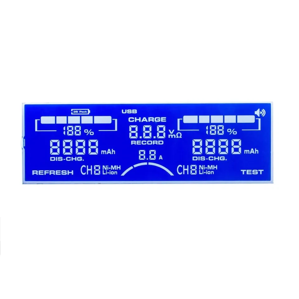 Personalizzat LCD Display Segment Negattiv LCD Screen Għall-Wiri Ċarġer